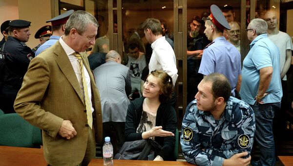 Александра Духанина во время судебного заседания в Мосгорсуде Александра Духанина во время судебного заседания в Мосгорсуде