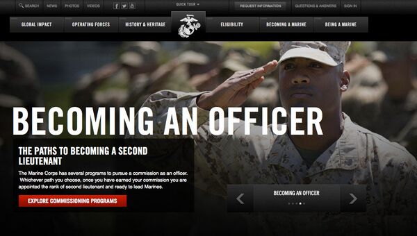 Скриншот сайта marines.com Скриншот сайта marines.com
