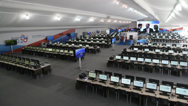 Работа Международного пресс-центра на саммите G20 Работа Международного пресс-центра на саммите G20