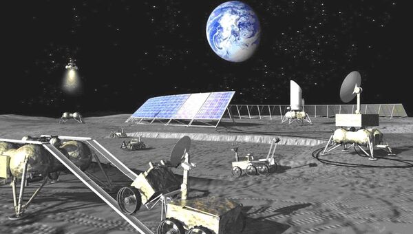 Будущая российская лунная база глазами художника Будущая российская лунная база глазами художника