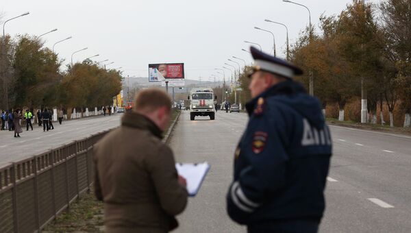 На месте взрыва автобуса в Волгограде. Архивное фото На месте взрыва автобуса в Волгограде. Архивное фото