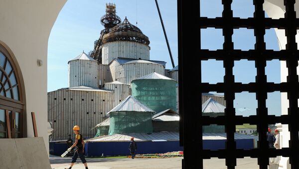 Восстановление Новоиерусалимского монастыря, архивное фото Восстановление Новоиерусалимского монастыря, архивное фото
