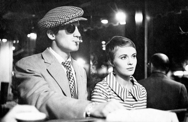 Кадр из фильма На последнем дыхании, 1960. Кадр из фильма На последнем дыхании, 1960.