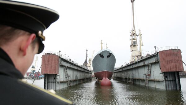 Головной фрегат ВМФ РФ Адмирал флота Сергей Горшков. Архивное фото Головной фрегат ВМФ РФ Адмирал флота Сергей Горшков. Архивное фото