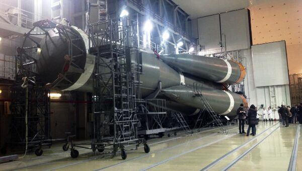 Ракетоноситель Союз-2-1Б на космодроме Плесецк. Архивное фото Ракетоноситель Союз-2-1Б на космодроме Плесецк. Архивное фото