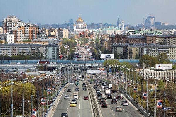 Вид на Метромост и Комсомольский проспект Вид на Метромост и Комсомольский проспект