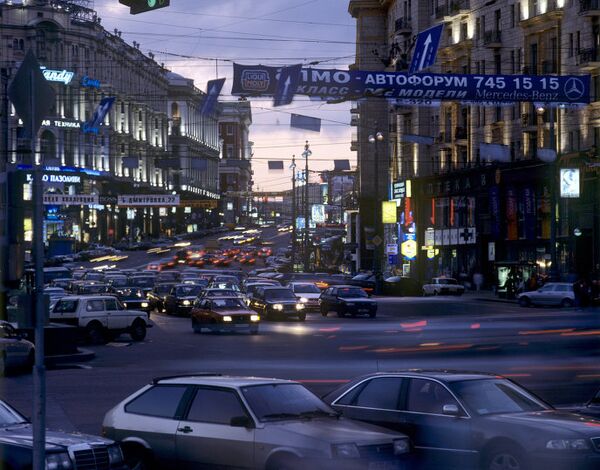 Тверская улица вечером Тверская улица вечером