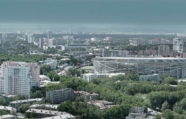 Макет стадиона Центральный в Екатеринбурге к ЧМ-2018 Макет стадиона Центральный в Екатеринбурге к ЧМ-2018