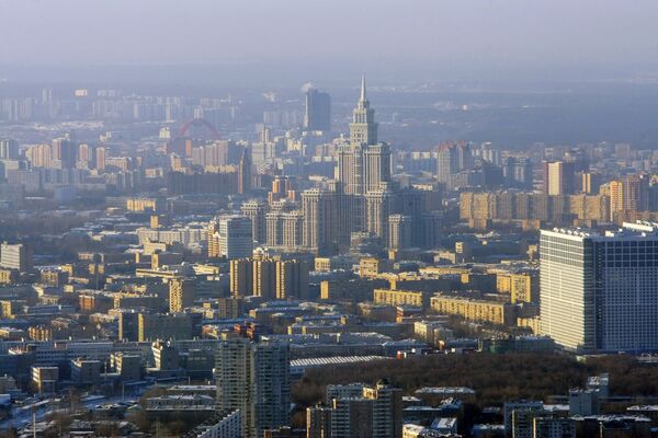 Вид Москвы с Останкинской телебашни Вид Москвы с Останкинской телебашни