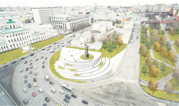 Проект благоустройства Боровицкой площади Kleinewelt Architekten Проект благоустройства Боровицкой площади Kleinewelt Architekten