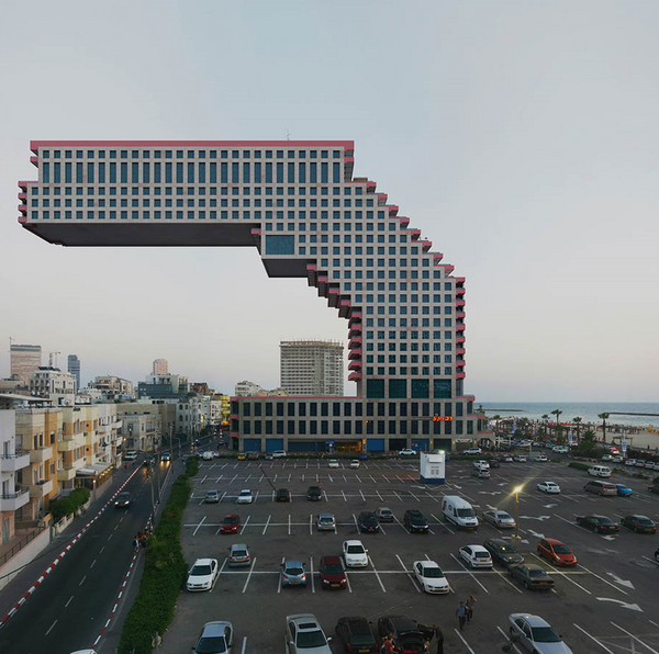 Оборона, Тель-Авив, 2010 год. Здание рядом с моим домом. Теперь это пистолет, наведенный на восточную границу, откуда можно ждать врага. Оборона, Тель-Авив, 2010 год. Здание рядом с моим домом. Теперь это пистолет, наведенный на восточную границу, откуда можно ждать врага.