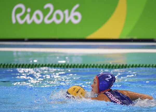 Игрок женской сборной России по водному поло Надежда Глызина Игрок женской сборной России по водному поло Надежда Глызина