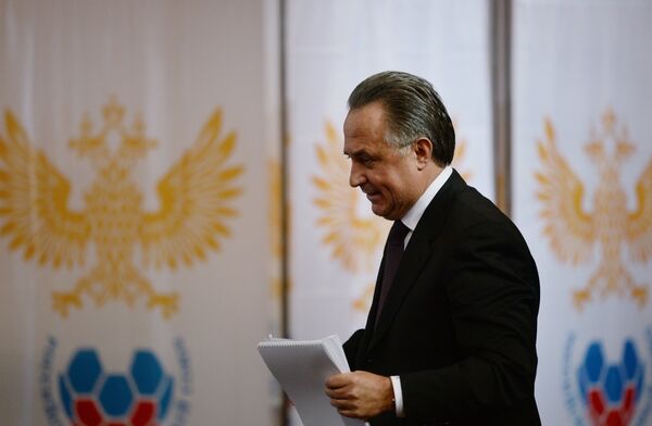 Министр спорта РФ и президент Российского футбольного союза (РФС) Виталий Мутко Министр спорта РФ и президент Российского футбольного союза (РФС) Виталий Мутко