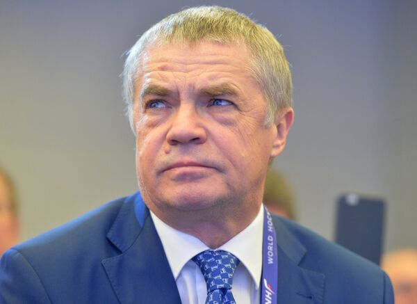 Председатель правления Молодёжной хоккейной лиги Александр Медведев Председатель правления Молодёжной хоккейной лиги Александр Медведев