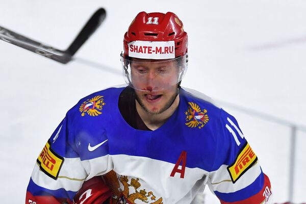 Форвард сборной России Сергей Андронов Форвард сборной России Сергей Андронов