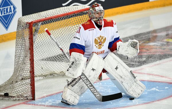 Вратарь сборной России Илья Сорокин Вратарь сборной России Илья Сорокин