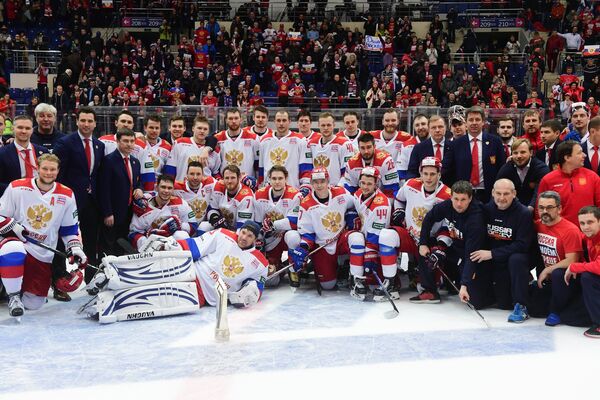 Сборная России по хоккею, победитель второго этапа Еврохоккейтура 2017/18 Кубок Первого канала Сборная России по хоккею, победитель второго этапа Еврохоккейтура 2017/18 Кубок Первого канала