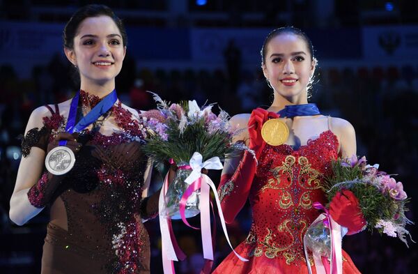 Евгения Медведева и Алина Загитова Евгения Медведева и Алина Загитова
