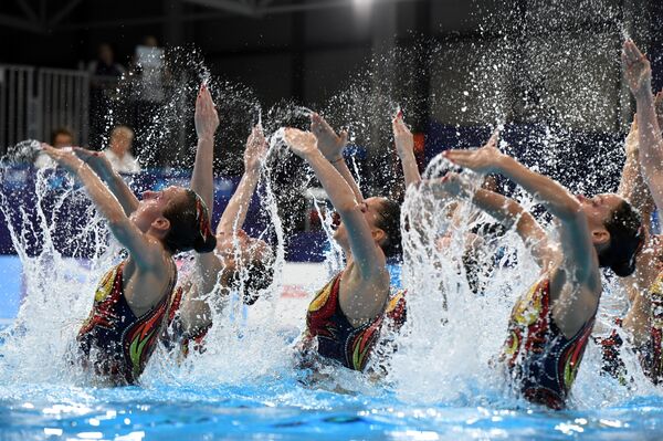 Российские синхронистки на чемпионате Европы в Глазго Российские синхронистки на чемпионате Европы в Глазго