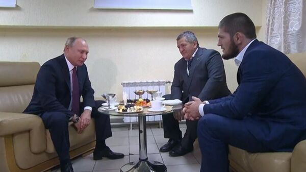 Путин и Нурмагомедов: встреча после боя с Макгрегором Путин и Нурмагомедов: встреча после боя с Макгрегором