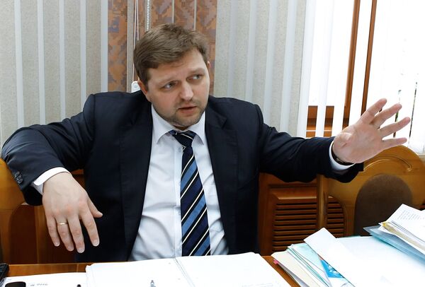 Губернатор Кировской области Никита Белых во время интервью Губернатор Кировской области Никита Белых во время интервью