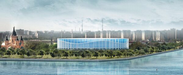Макет стадиона в Нижнем Новгороде к ЧМ-2018 Макет стадиона в Нижнем Новгороде к ЧМ-2018
