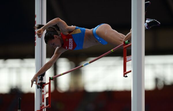 Российская спортсменка Елена Исинбаева Российская спортсменка Елена Исинбаева