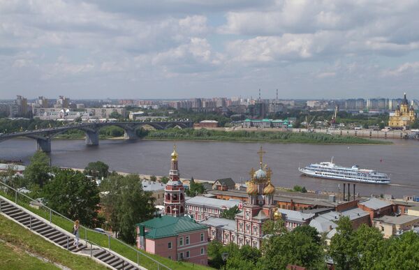 Вид на собор Пресвятой Богородицы в Нижнем Новгороде Вид на собор Пресвятой Богородицы в Нижнем Новгороде