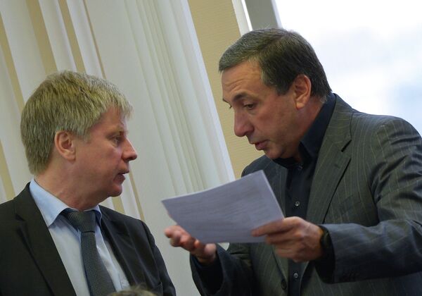 Президент РФС Николай Толстых (слева) и президент ПФК ЦСКА Москва Евгений Гинер Президент РФС Николай Толстых (слева) и президент ПФК ЦСКА Москва Евгений Гинер