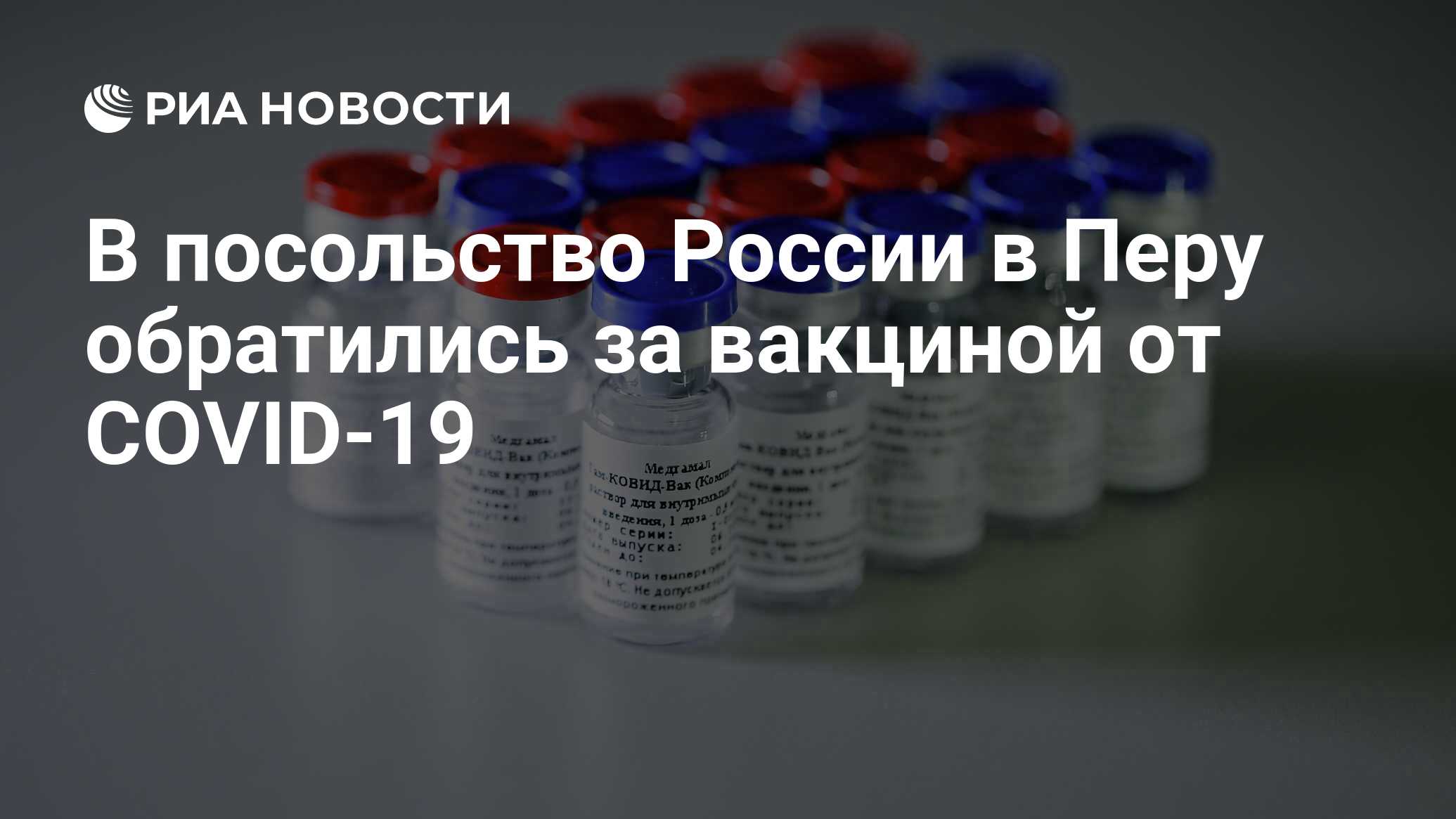 В посольство России в Перу обратились за вакциной от COVID-19